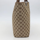 GUCCI GG Canvas Tote Bag Beige Silver 31243 Auth 156980-4