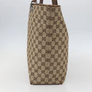 GUCCI GG Canvas Tote Bag Beige Silver 31243 Auth 156980-5