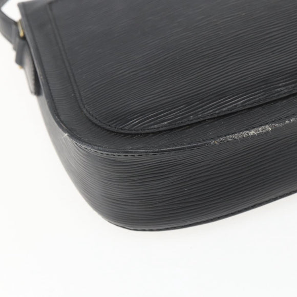 LOUIS VUITTON Epi Saint Cloud GM Schoudertas Zwart Noir M52192 LV Auth 156981