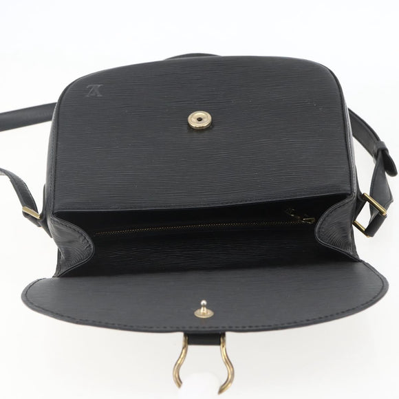 LOUIS VUITTON Epi Saint Cloud GM Schoudertas Zwart Noir M52192 LV Auth 156981