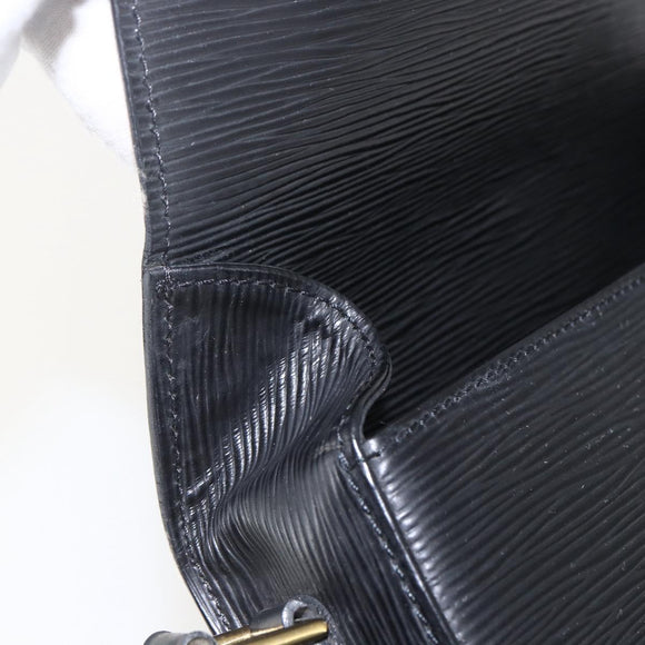LOUIS VUITTON Epi Saint Cloud GM Schoudertas Zwart Noir M52192 LV Auth 156981