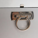Salvatore Ferragamo Kettentasche Gancini Edelstahl Silber Auth 156983V-18