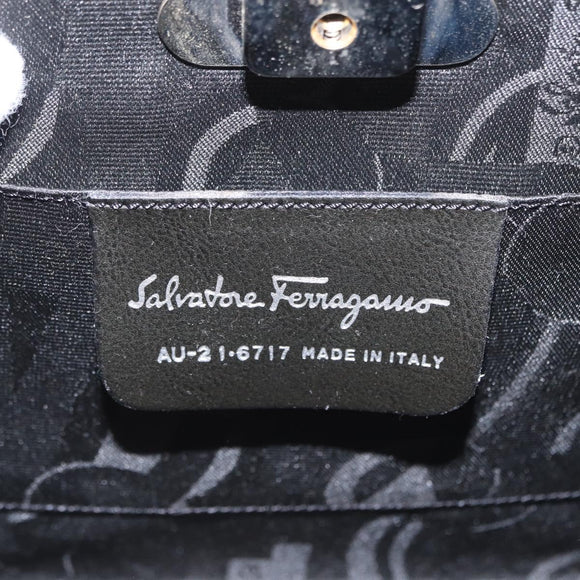 Salvatore Ferragamo Kettentasche Gancini Edelstahl Silber Auth 156983V