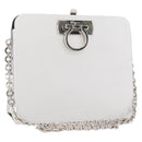 Salvatore Ferragamo Kettentasche Gancini Edelstahl Silber Auth 156983V-1