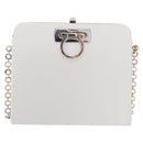 Salvatore Ferragamo Kettentasche Gancini Edelstahl Silber Auth 156983V-13
