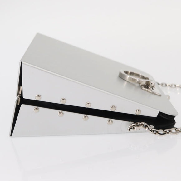 Salvatore Ferragamo Kettentasche Gancini Edelstahl Silber Auth 156983V