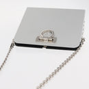 Salvatore Ferragamo Kettentasche Gancini Edelstahl Silber Auth 156983V-6