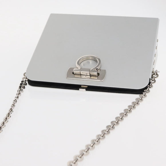 Salvatore Ferragamo Kettentasche Gancini Edelstahl Silber Auth 156983V