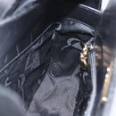 Salvatore Ferragamo Gancini Shoulder Bag Leather Black Gold Auth 156984-19