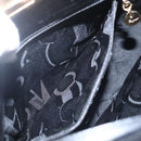 Salvatore Ferragamo Gancini Shoulder Bag Leather Black Gold Auth 156984-11