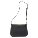 Salvatore Ferragamo Gancini Shoulder Bag Leather Black Gold Auth 156984-2