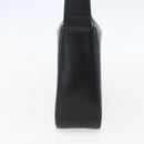 Salvatore Ferragamo Gancini Shoulder Bag Leather Black Gold Auth 156984-3