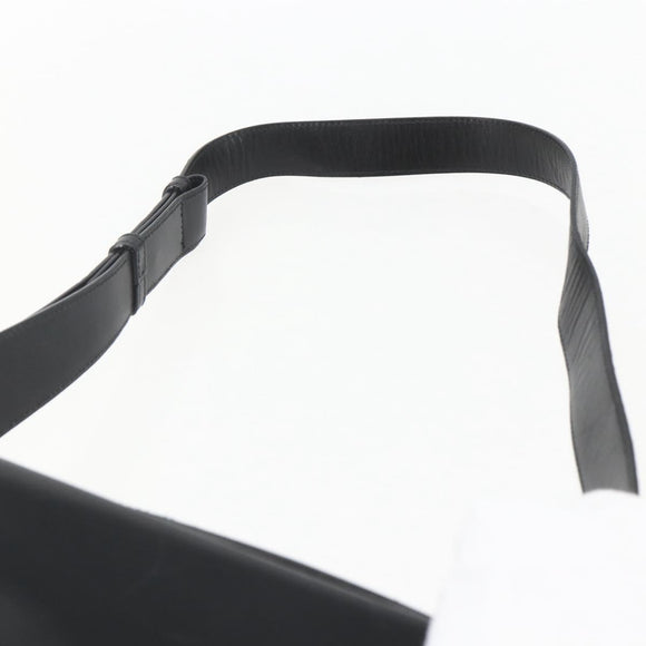 Salvatore Ferragamo Gancini Shoulder Bag Leather Black Gold Auth 156984