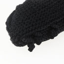 Salvatore Ferragamo Chain Shoulder Bag knitted Fabrics Black Gold Auth 156985V-11