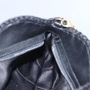 Salvatore Ferragamo Chain Shoulder Bag knitted Fabrics Black Gold Auth 156985V-20