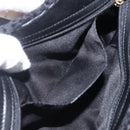 Salvatore Ferragamo Chain Shoulder Bag knitted Fabrics Black Gold Auth 156985V-21