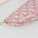 Christian Dior Trotter Canvas Saddle Shoulder Bag PVC Pink Silver Auth 156986V-13
