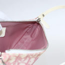 Christian Dior Trotter Canvas Saddle Shoulder Bag PVC Pink Silver Auth 156986V-17
