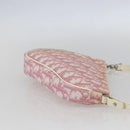 Christian Dior Trotter Canvas Saddle Shoulder Bag PVC Pink Silver Auth 156986V-5