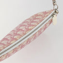 Christian Dior Trotter Canvas Saddle Shoulder Bag PVC Pink Silver Auth 156986V-6
