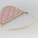 Christian Dior Trotter Canvas Saddle Shoulder Bag PVC Pink Silver Auth 156986V-7