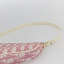 Christian Dior Trotter Canvas Saddle Shoulder Bag PVC Pink Silver Auth 156986V-8