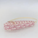 Christian Dior Trotter Canvas Saddle Shoulder Bag PVC Pink Silver Auth 156986V-9