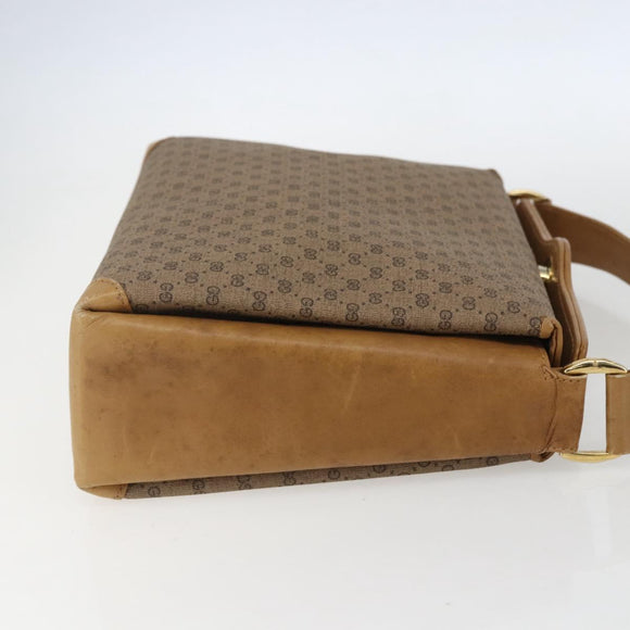 GUCCI Micro GG Supreme Shoulder Bag PVC Beige Gold 001 20 1368 Auth 156987