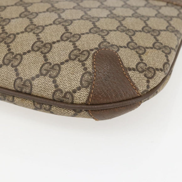 GUCCI GG Supreme Web Sherry Line Bag PVC Beige Gold 904 02 026 Auth 156988