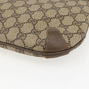 GUCCI GG Supreme Web Sherry Line Bag PVC Beige Gold 904 02 026 Auth 156988-15