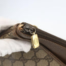 GUCCI GG Supreme Web Sherry Line Bag PVC Beige Gold 904 02 026 Auth 156988-10