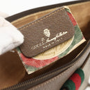 GUCCI GG Supreme Web Sherry Line Bag PVC Beige Gold 904 02 026 Auth 156988-18