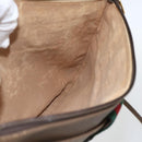 GUCCI GG Supreme Web Sherry Line Bag PVC Beige Gold 904 02 026 Auth 156988-19