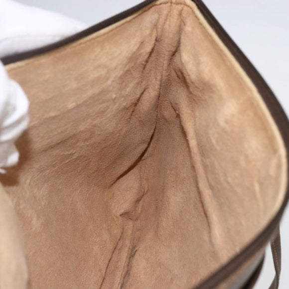 GUCCI GG Supreme Web Sherry Line Bag PVC Beige Gold 904 02 026 Auth 156988