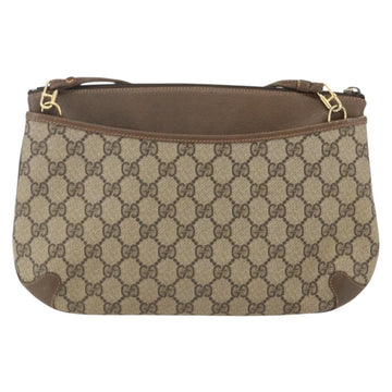 GUCCI GG Supreme Web Sherry Line Bag PVC Beige Gold 904 02 026 Auth 156988 - 0