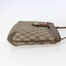 GUCCI GG Supreme Web Sherry Line Bag PVC Beige Gold 904 02 026 Auth 156988-4