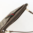 GUCCI GG Supreme Web Sherry Line Bag PVC Beige Gold 904 02 026 Auth 156988-6