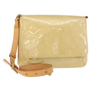 LOUIS VUITTON Monogram Vernis Thompson Street Bag Beige M91301 LV Auth 156991-1