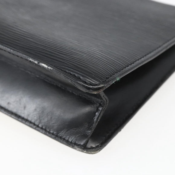 LOUIS VUITTON Epi Serie Dragonne Clutch Bag Black Noir M52612 LV Auth 156992