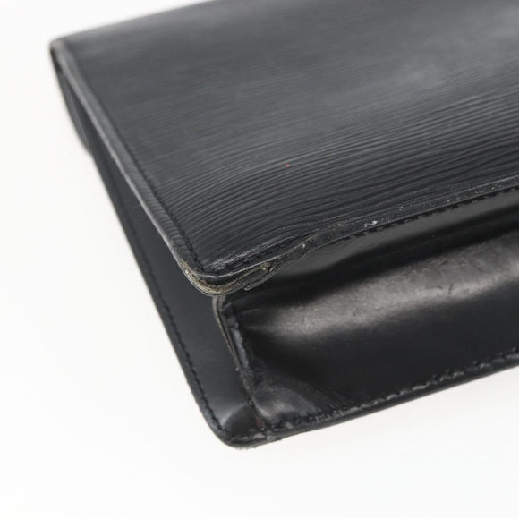 LOUIS VUITTON Epi Serie Dragonne Clutch Bag Black Noir M52612 LV Auth 156992