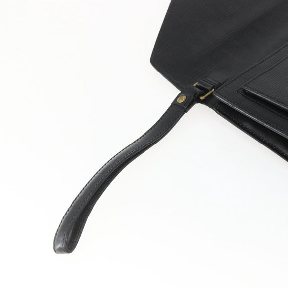 LOUIS VUITTON Epi Serie Dragonne Clutch Bag Black Noir M52612 LV Auth 156992