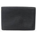 LOUIS VUITTON Epi Serie Dragonne Clutch Bag Black Noir M52612 LV Auth 156992-2