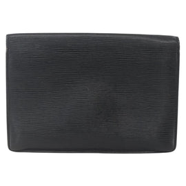 LOUIS VUITTON Epi Serie Dragonne Clutch Bag Black Noir M52612 LV Auth 156992 - 0