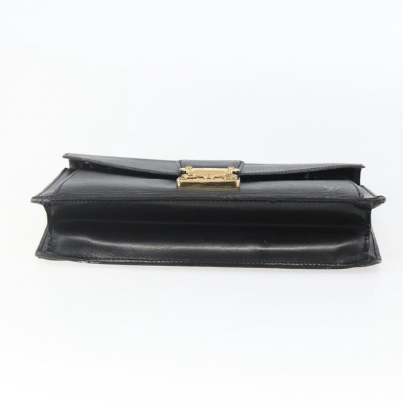 LOUIS VUITTON Epi Serie Dragonne Clutch Bag Black Noir M52612 LV Auth 156992