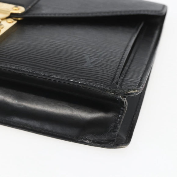 LOUIS VUITTON Epi Serie Dragonne Clutch Bag Black Noir M52612 LV Auth 156992