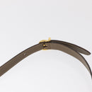 Salvatore Ferragamo Gancini Hand Bag Leather 2way Beige Gold Auth 157001-14