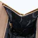 Salvatore Ferragamo Gancini Hand Bag Leather 2way Beige Gold Auth 157001-18