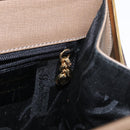 Salvatore Ferragamo Gancini Hand Bag Leather 2way Beige Gold Auth 157001-20