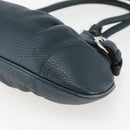 Salvatore Ferragamo Gancini Hand Bag Leather Green Silver Auth 157002-10