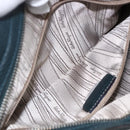 Salvatore Ferragamo Gancini Hand Bag Leather Green Silver Auth 157002-20